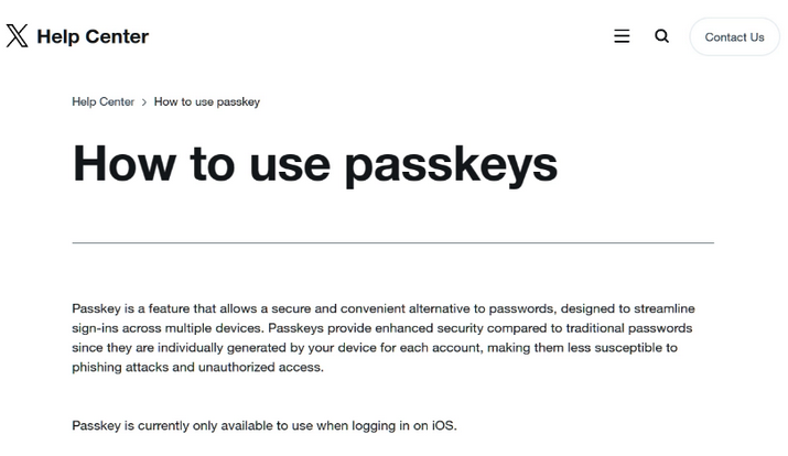 果洛苹果维修店铺分享iOS用户如何通过通行密钥(Passkey)登录 