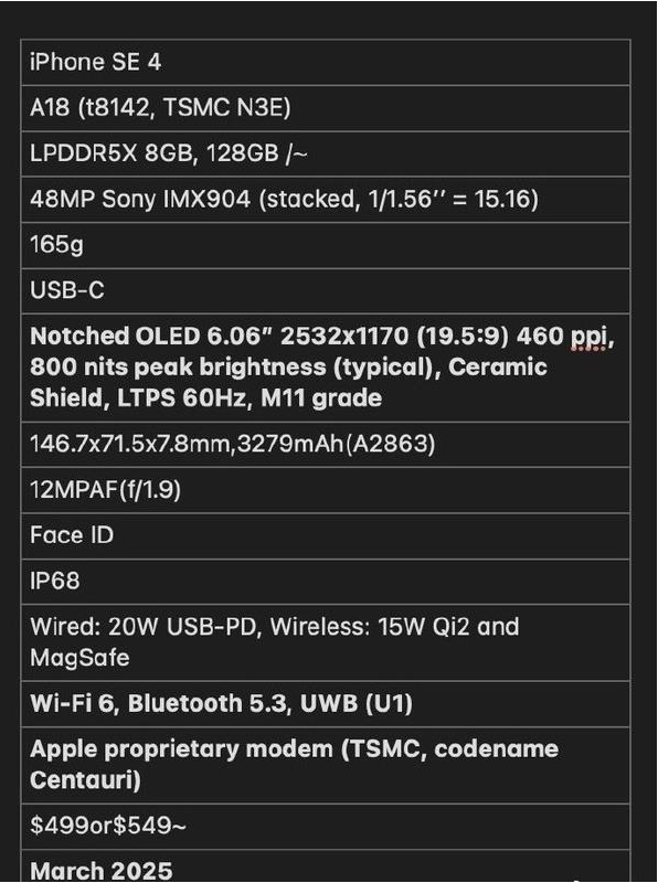 果洛苹果手机维修分享iPhone SE 4详细参数曝光 